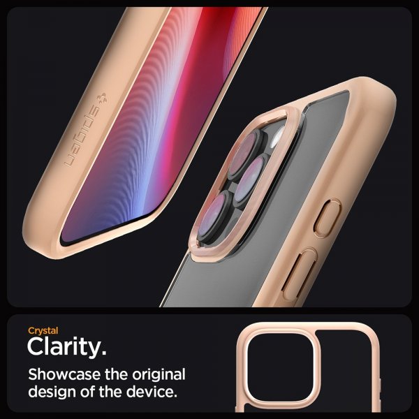 Spigen iPhone 16 Pro Max -suojakuori Ultra Hybrid Rose Titanium