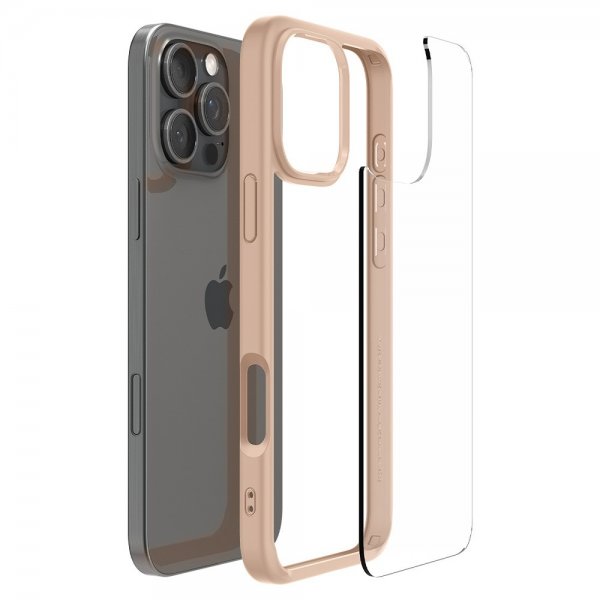 Spigen iPhone 16 Pro Max -suojakuori Ultra Hybrid Rose Titanium