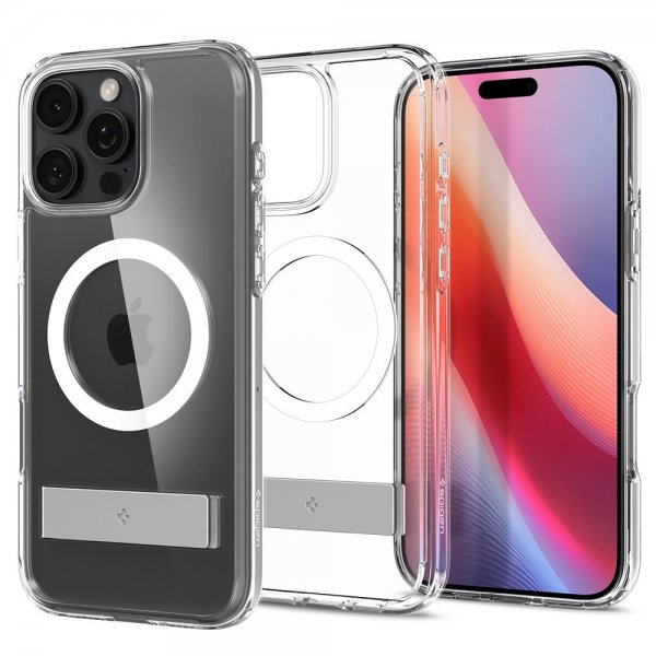 Spigen iPhone 16 Pro Max -suojakuori Ultra Hybrid S MagFit Crystal Clear