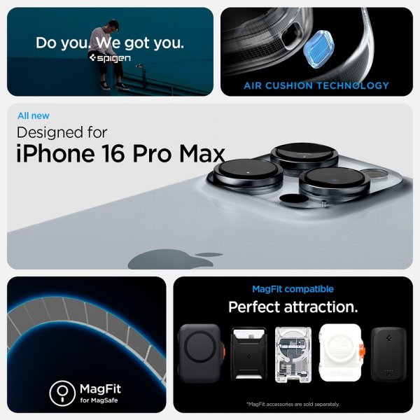 Spigen iPhone 16 Pro Max Kuori Ultra Hybrid T MagFit Frost Black
