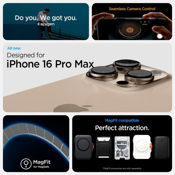 Spigen iPhone 16 Pro Max Kuori Ultra Hybrid T MagFit Frost Black
