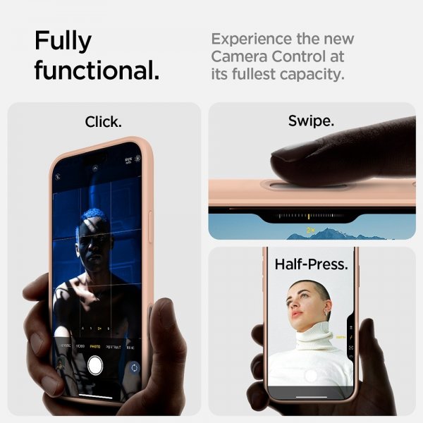 Spigen iPhone 16 Pro Max -suojakuori Ultra Hybrid T MagFit Frost Rose Titanium