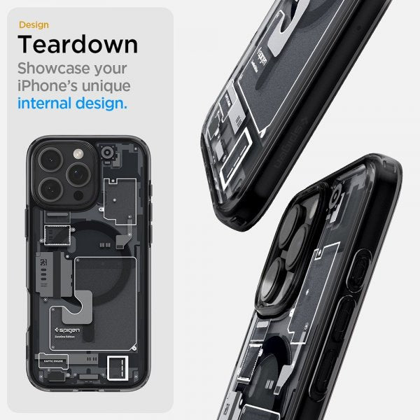 Spigen iPhone 16 Pro Max -suojakuori Ultra Hybrid Zero One MagFit, musta