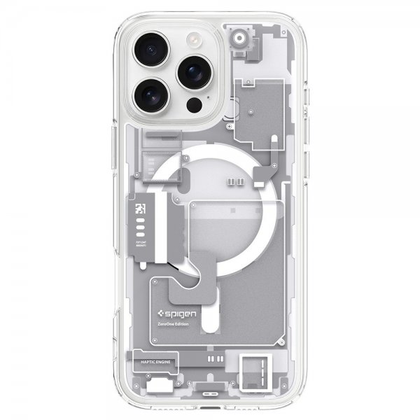 Spigen iPhone 16 Pro Max -suojakuori Ultra Hybrid Zero One MagFit, valkoinen