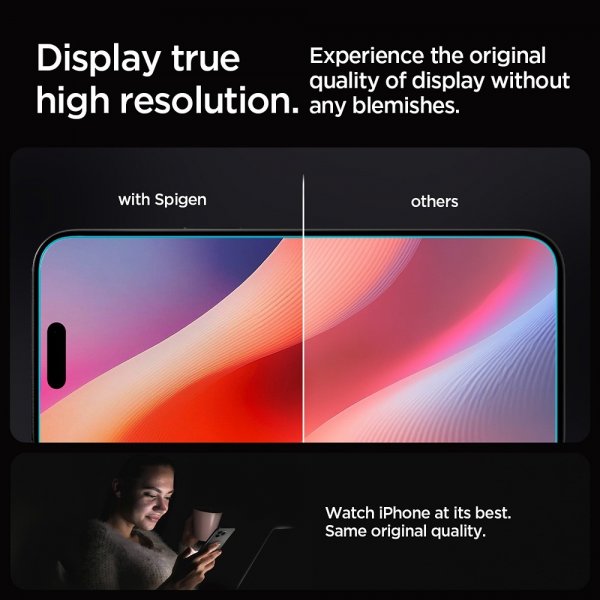 Spigen iPhone 16 Pro Max/iPhone 17 Pro Max Näytönsuoja GLAS.tR EZ Fit 2-pakkaus