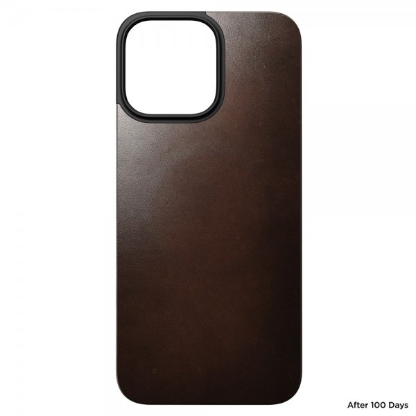 Nomad iPhone 16 Pro Max Skin, magneettinen nahkakuori, Rustic Brown
