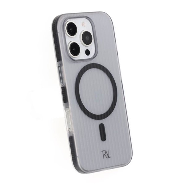 Rvelon iPhone 16 Pro Kuori, aallotettu, MagSafe, musta