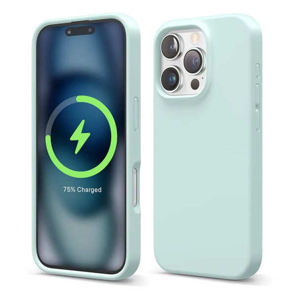 Rvelon iPhone 16 Pro Kuori Silikoni MagSafe Vihreä