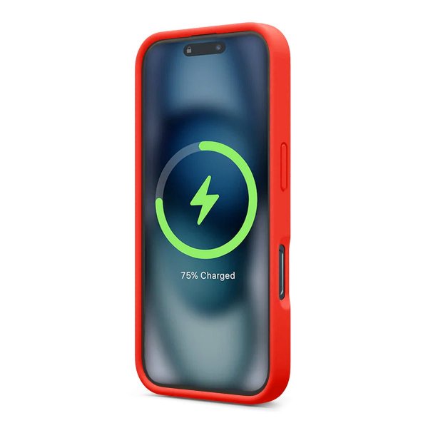 Rvelon iPhone 16 Pro Kuori Silikoni MagSafe Punainen