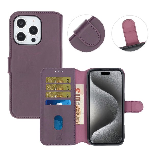 Rvelon iPhone 16 Pro -magneettikotelo, irrotettava, violetti