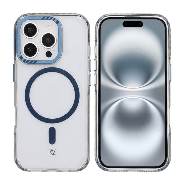 Rvelon iPhone 16 Pro Kuori TPU MagSafe Sininen