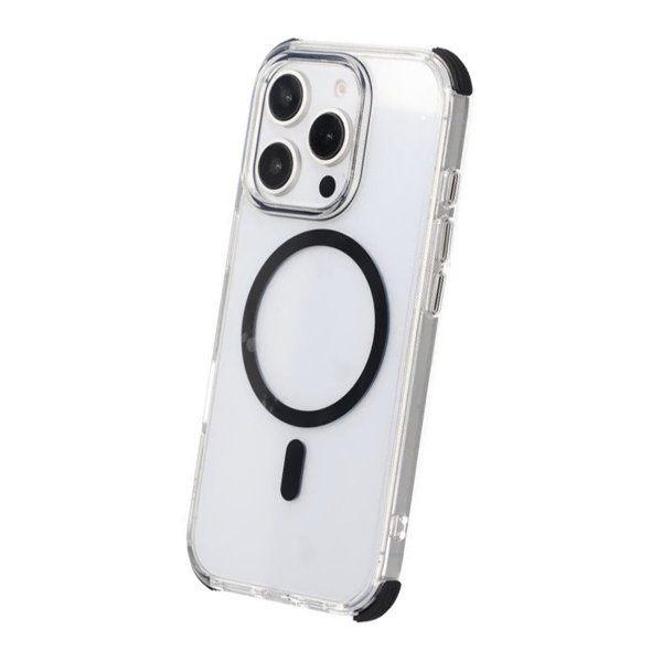 Rvelon iPhone 16 Pro Kuori Iskunkästävä MagSafe Musta