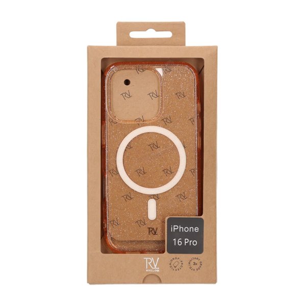 Rvelon iPhone 16 Pro Kuori Glitter MagSafe Kulta