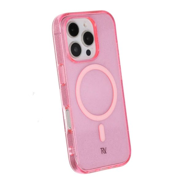 Rvelon iPhone 16 Pro Kuori Glitter MagSafe Ruusu