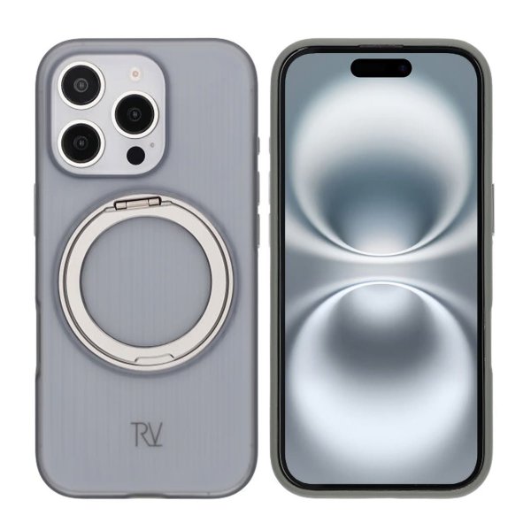 Rvelon iPhone 16 Pro Kuori Kääntyvällä MagSafe Jalustalla Harmaa