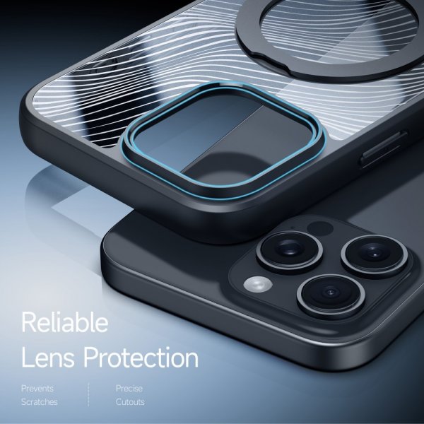 Dux Ducis iPhone 16 Pro Kuori Aimo Series MagSafe Jalusta Musta