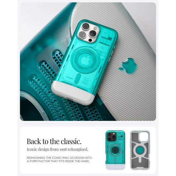 Spigen iPhone 16 Pro Kuori Classic C1 MagFit Bondi Blue
