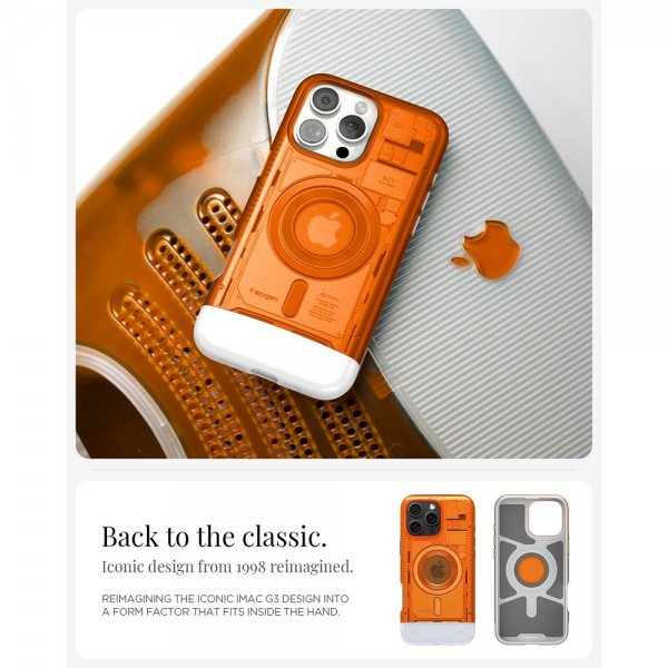 Spigen iPhone 16 Pro Kuori Classic C1 MagFit Tangerine