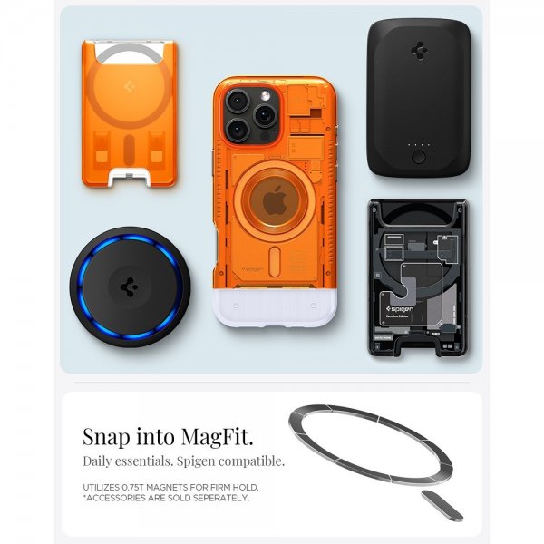 Spigen iPhone 16 Pro Kuori Classic C1 MagFit Tangerine
