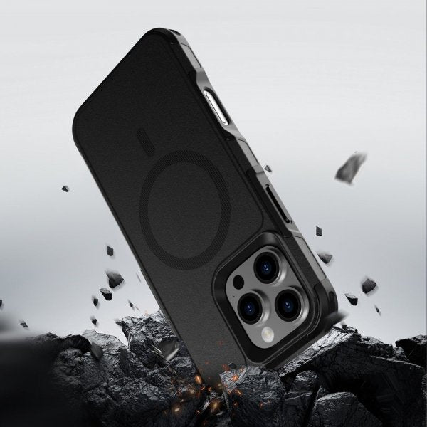 4smarts iPhone 16 Pro Kuori Defend Case Ultimag Musta