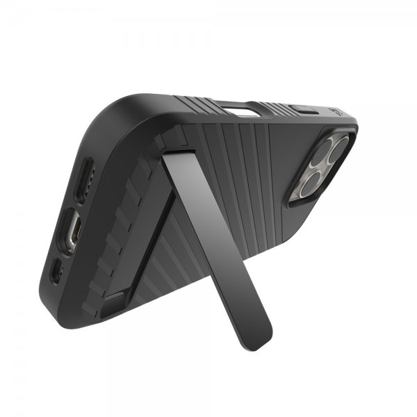 ZAGG iPhone 16 Pro -kuori Denali Snap Kickstand Musta