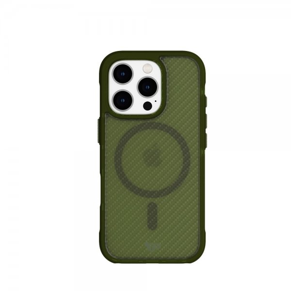 Tech21 iPhone 16 Pro -kuori EvoArmor MagSafe vihreä