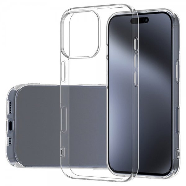 Nordic Covers iPhone 16 Pro -kuori, Feather Series, läpinäkyvä