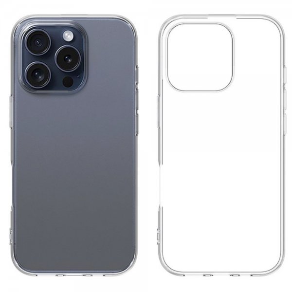 Nordic Covers iPhone 16 Pro -kuori, Feather Series, läpinäkyvä