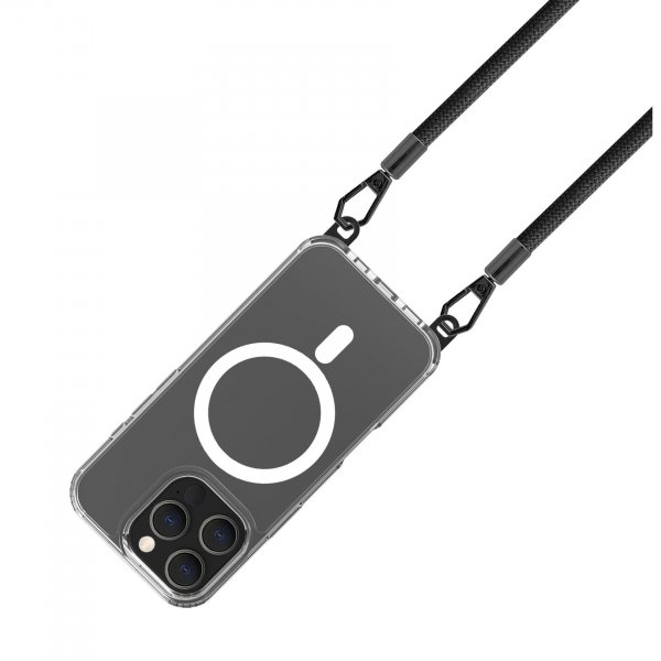 Celly iPhone 16 Pro Kuori Freedom Necklace MagSafe Läpinäkyvä