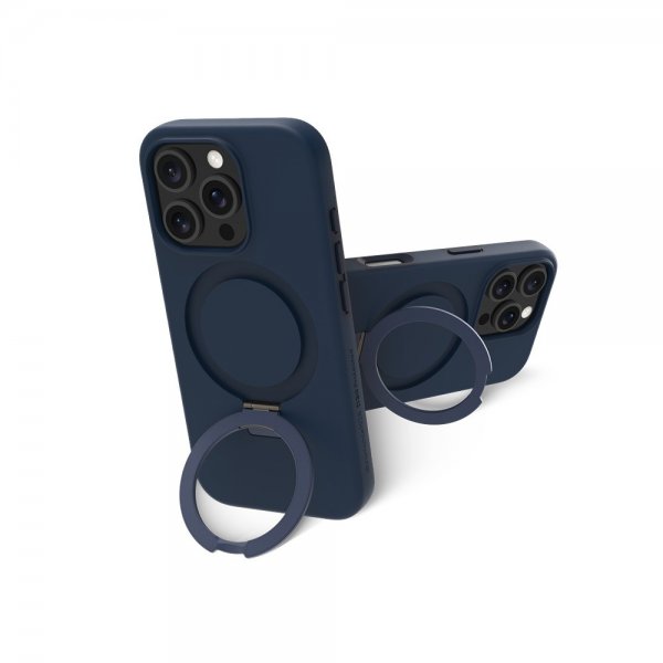 dbramante1928 iPhone 16 Pro -kuori Iceland Ultra D3O MagSafe Kickstand Sininen