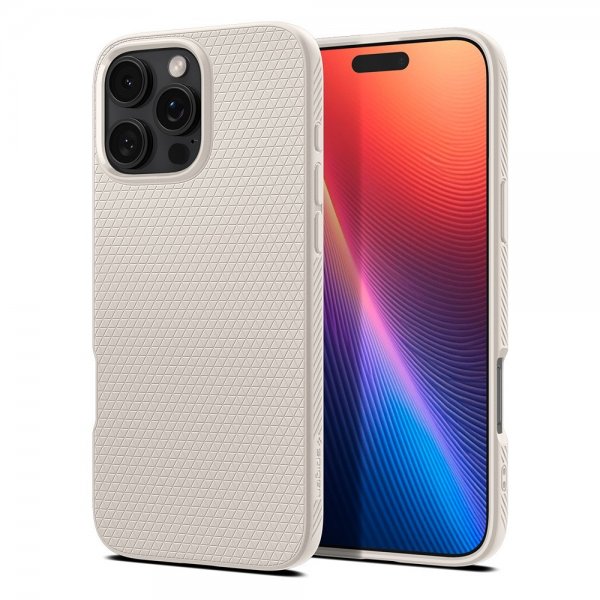 Spigen iPhone 16 Pro -kuori Liquid Air Natural Titanium