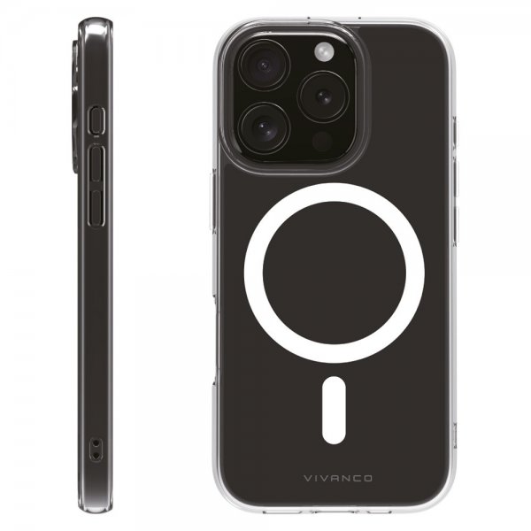 Vivanco iPhone 16 Pro Kuori Mag Clear Läpinäkyvä
