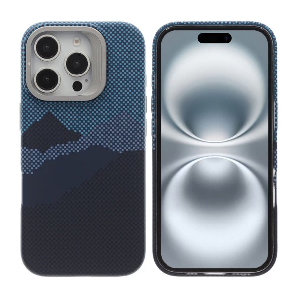 iPhone 16 Pro Kuori Kokoontaittuva Jalusta MagSafe Sininen Vuori