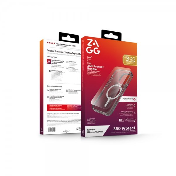 ZAGG iPhone 16 Pro -kuoret ja näytönsuoja Luxe Snap & Glass