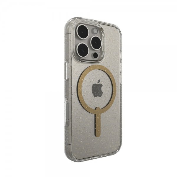 ZAGG iPhone 16 Pro -kuori Milan Snap Gold Glitter