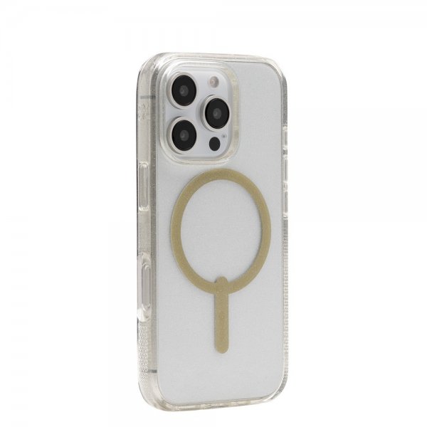 ZAGG iPhone 16 Pro -kuori Milan Snap Gold Glitter