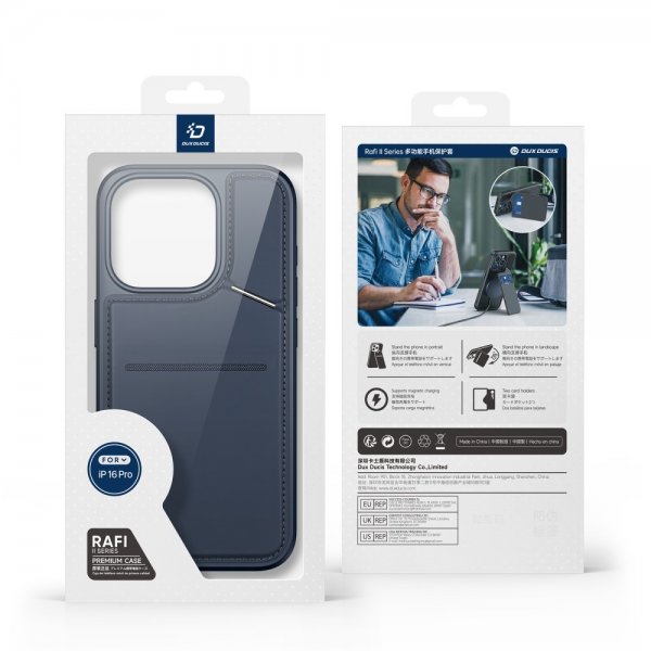 Dux Ducis iPhone 16 Pro -kuori Rafi II Series MagSafe Sininen