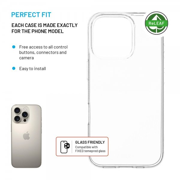 Fixed iPhone 16 Pro Kuori ReStory Transparent
