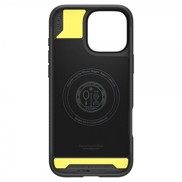 Spigen iPhone 16 Pro -kuori Rugged Armor MagFit mattamusta