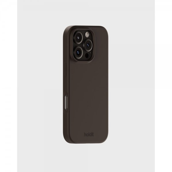 holdit iPhone 16 Pro Kuori Silikoni Chocolate