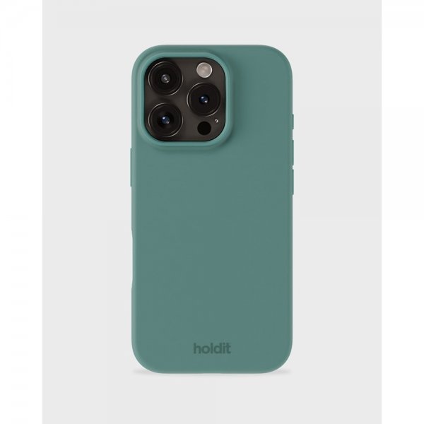 holdit iPhone 16 Pro -silikonikuori, Moss Green