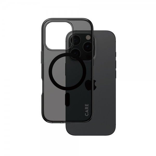 CARE by PanzerGlass iPhone 16 Pro -suojakuori Smokey MagSafe musta