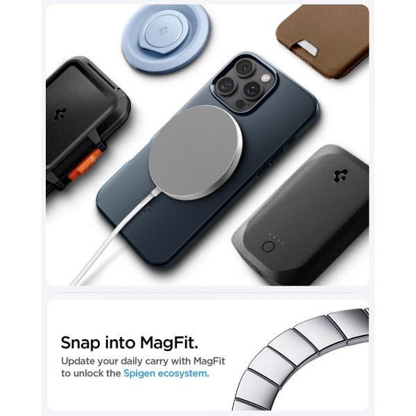 Spigen iPhone 16 Pro Kuori Thin Fit MagFit Metal Slate