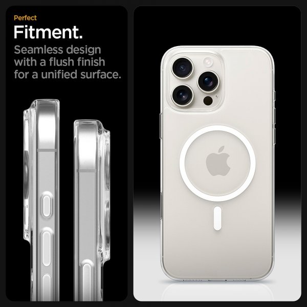 Spigen iPhone 16 Pro Kuori Thin Fit T MagFit Kirkas Valkoinen
