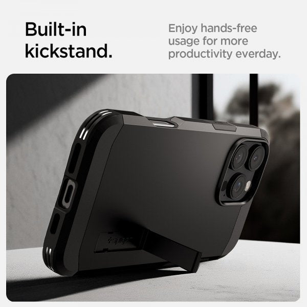 Spigen iPhone 16 Pro Kuori Tough Armor MagFit Musta