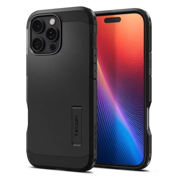Spigen iPhone 16 Pro Kuori Tough Armor MagFit Musta