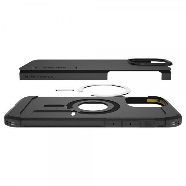 Spigen iPhone 16 Pro Kuori Tough Armor MagFit Musta