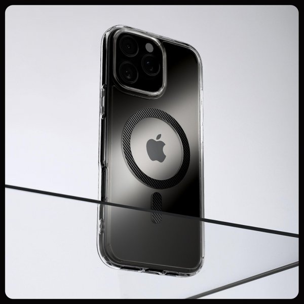 Spigen iPhone 16 Pro -suojakuori Ultra Hybrid MagFit Carbon Fiber