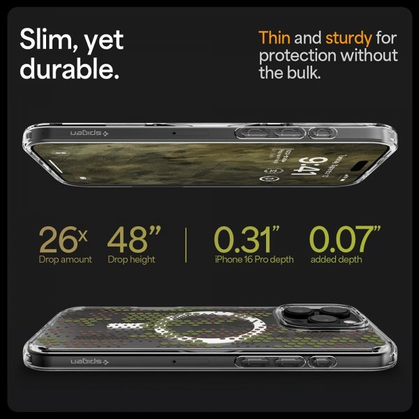Spigen iPhone 16 Pro -suojakuori Ultra Hybrid MagFit Digital Camo