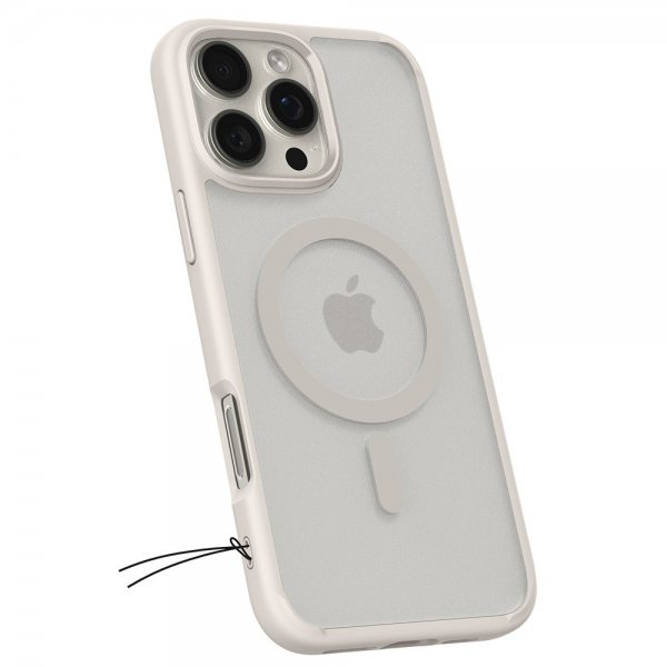 Spigen iPhone 16 Pro -kuori Ultra Hybrid MagFit Frost Natural Titanium